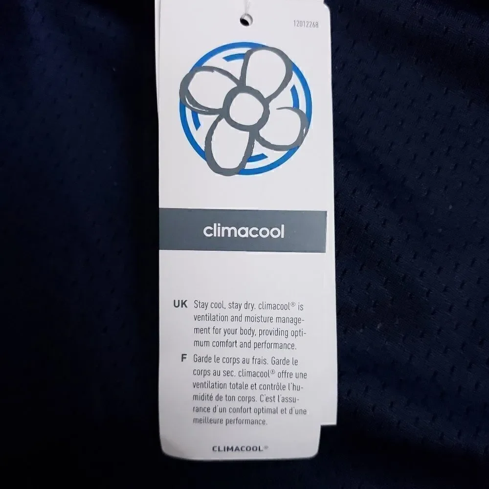 Adidas blue and white mesh long football jersey M - Picture 6 of 7